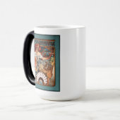 Alphonse Mucha Biscuits Lefevre-Utile Speckled van Magische Mok (Voorkant links)