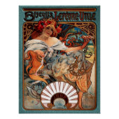 Alphonse Mucha Biscuits Lefevre-Utile Speckled van Perfect Poster (Voorkant)