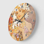 Alphonse Mucha Bloem Grote Klok (Hoek)