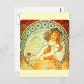 Alphonse Mucha Briefkaart (Voorkant / Achterkant)