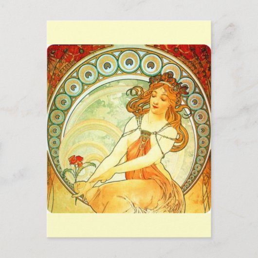Alphonse Mucha Briefkaart (Voorkant)