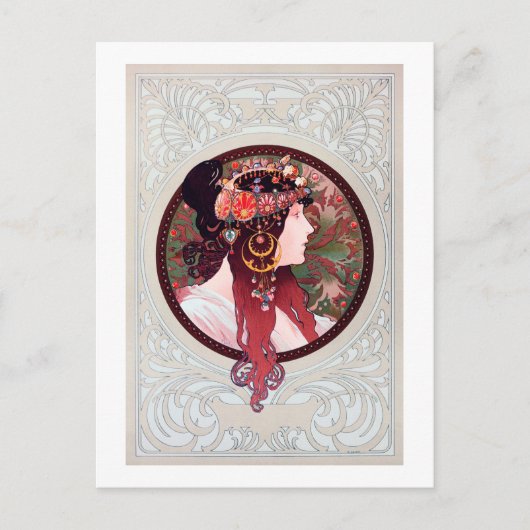 Alphonse Mucha Briefkaart (Voorkant)