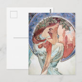 Alphonse Mucha Briefkaart (Voorkant / Achterkant)
