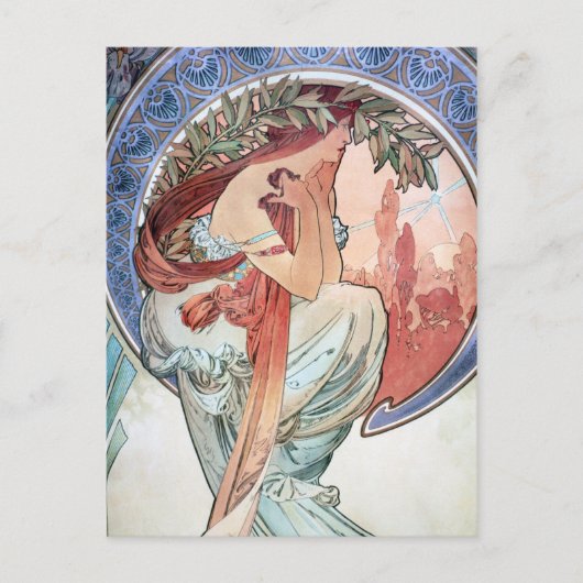Alphonse Mucha Briefkaart (Voorkant)