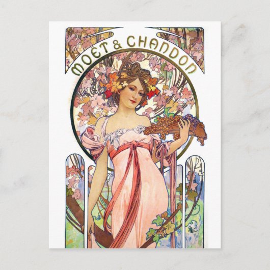 Alphonse Mucha Briefkaart (Voorkant)