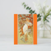 Alphonse Mucha Briefkaart (Staand voorkant)