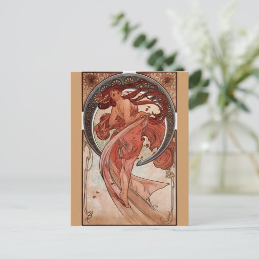 Alphonse Mucha, Briefkaart "Dance" (Staand voorkant)