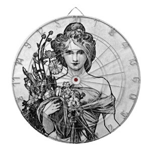 Alphonse Mucha Broken Blossom Dartbord
