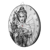 Alphonse Mucha Broken Blossom Dartbord (Voorkant Rechts)