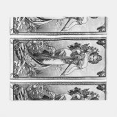 Alphonse Mucha Broken Blossom Fleece Deken (Voorkant (Horizontaal))