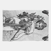 Alphonse Mucha Broken Blossom Theedoek (Horizontaal)