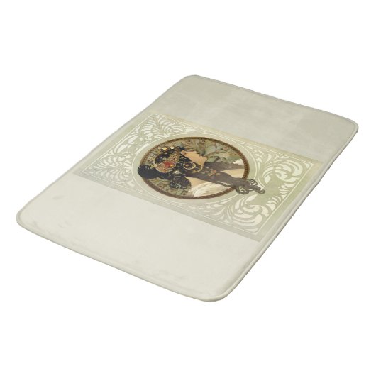 Alphonse Mucha - Byzantine Head Brunette Badmat (Gekanteld)