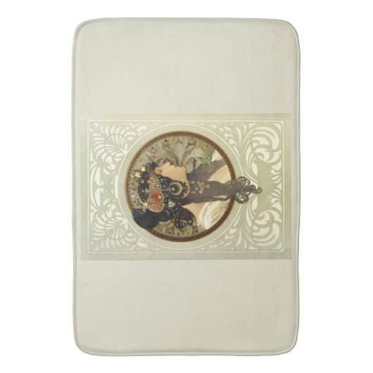 Alphonse Mucha - Byzantine Head Brunette Badmat (Voorkant Verticaal)