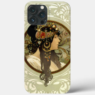 Alphonse Mucha - Byzantine Head Brunette Case-Mate iPhone Case