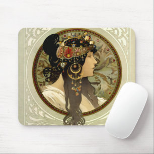 Alphonse Mucha - Byzantine Head Brunette Muismat
