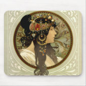 Alphonse Mucha - Byzantine Head Brunette Muismat (Voorkant)