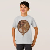 Alphonse Mucha Byzantine Head, The Brunette T-shirt (Voorkant volledig)