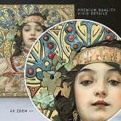 Alphonse Mucha Champagne Art Nouveau  Tegeltje