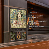 Alphonse Mucha Champagne Art Nouveau  Tegeltje