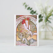 Alphonse Mucha. Chansons D'Aieules, c.1898 Briefkaart (Staand voorkant)
