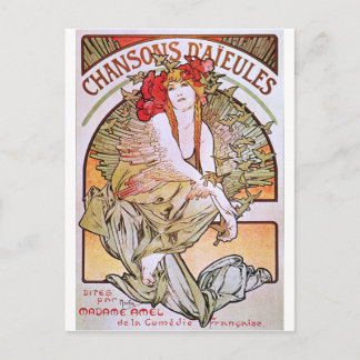 Alphonse Mucha. Chansons D'Aieules, c.1898 Briefkaart