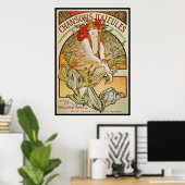 ALPHONSE MUCHA CHANSONS D'AJEULES POSTER (Thuiskantoor)