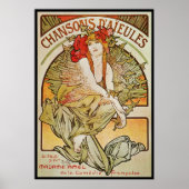 ALPHONSE MUCHA CHANSONS D'AJEULES POSTER (Voorkant)