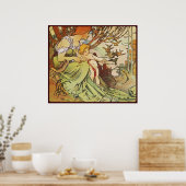 alphonse mucha chocolade bij mexicain poster (Keuken)