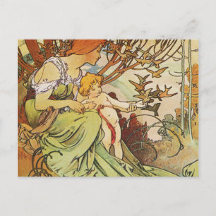Alphonse Mucha. Chocolat Masson/Mexicaans 1897 Briefkaart
