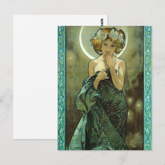 Alphonse Mucha Clair De Lune Briefkaart (Voorkant / Achterkant)