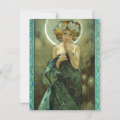 Alphonse Mucha Clair de Lune Invitations Kaart (Voorkant)