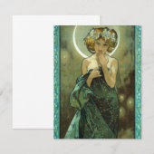 Alphonse Mucha Clair de Lune Invitations Kaart (Voorkant / Achterkant)