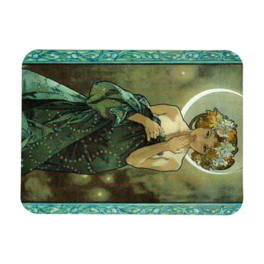 Alphonse Mucha Clair De Lune Magnet Magneet (Horizontaal)