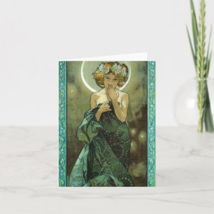 Alphonse Mucha Clair De Lune Note Card Kaart