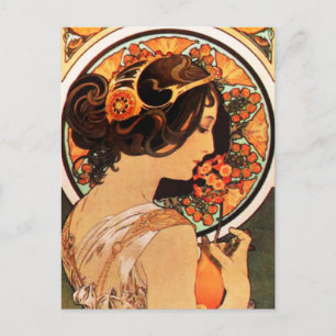 Alphonse Mucha Cow Slip Briefkaart