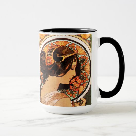 Alphonse Mucha Cow Slip Mok (Rechts)