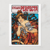 Alphonse Mucha - Cycla Perfecta Retro Art Nouveau Briefkaart (Voorkant)