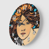 Alphonse Mucha - Cycla Perfecta Retro Art Nouveau Grote Klok (Hoek)