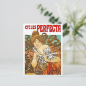 Alphonse Mucha - Cycles Perfecta Briefkaart (Staand voorkant)