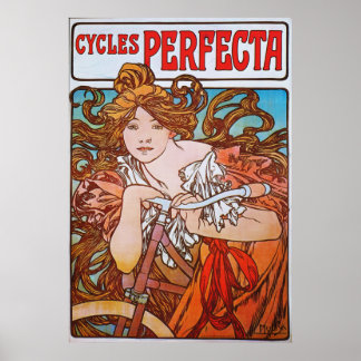 Alphonse Mucha. Cycles Perfecta, c.1897 Poster