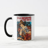 Alphonse Mucha - Cycles Perfecta Retro Art Nouveau Mok (Links)