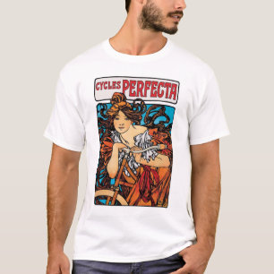 Alphonse Mucha - Cycles Perfecta Retro Art Nouveau T-shirt