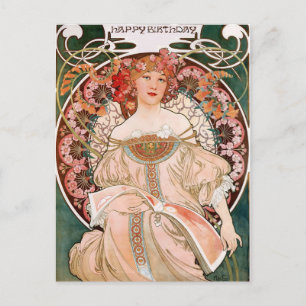 Alphonse Mucha: Dagdroom (Rêverie) Briefkaart