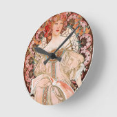 Alphonse Mucha: Dagdroom (Rêverie) Ronde Klok (Hoek)