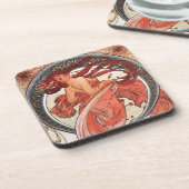 Alphonse Mucha Dance 1898 Art  Bier Onderzetter (Linkerzijde)