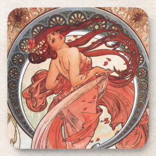 Alphonse Mucha Dance 1898 Art  Bier Onderzetter