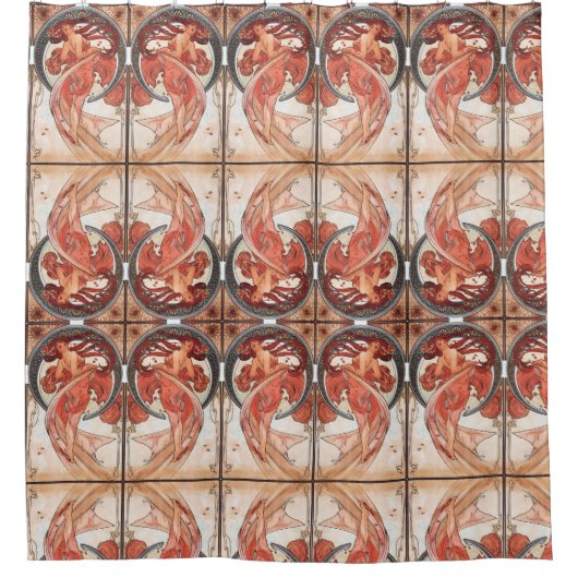 Alphonse Mucha Dance 1898 Art  Douchegordijn (Voorkant)