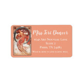 Alphonse Mucha Dance 1898 Art  Etiket (Voorkant)