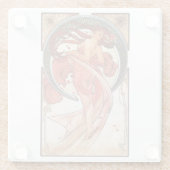 Alphonse Mucha Dance 1898 Art  Glazen Onderzetter (Achterkant)