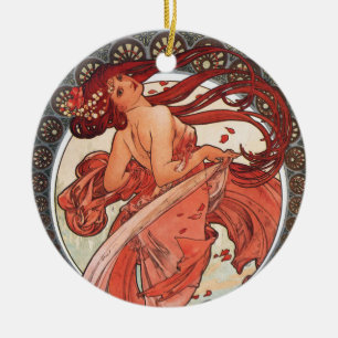 Alphonse Mucha Dance 1898 Art Keramisch Ornament